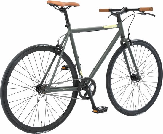 Bikestar Singlespeed 28 inch retro wielrenfiets, antraciet / beige van Bikestar — afbeelding 2