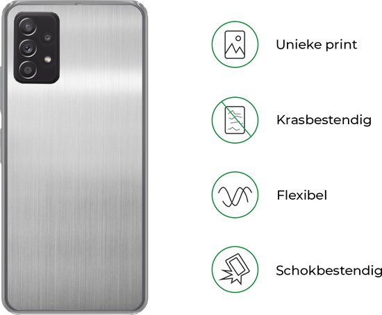Coque Samsung Galaxy A33 5G - Impression métallique - Argent - Grijs - Coque en Siliconen -