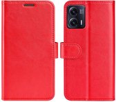 Motorola Moto G73 Hoesje - MobyDefend Wallet Book Case (Sluiting Achterkant) - Rood - GSM Hoesje - Telefoonhoesje Geschikt Voor Motorola Moto G73