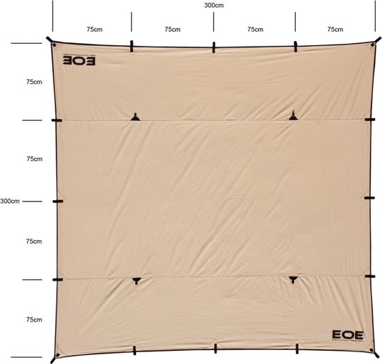 EOE - Eifel Outdoor Equipment Tarp BTC - 3x3m OneSize Luifel - tarp van Merkloos — afbeelding 2