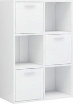 vidaXL-Opbergkast-60x29,5x90-cm-bewerkt-hout-hoogglans-wit