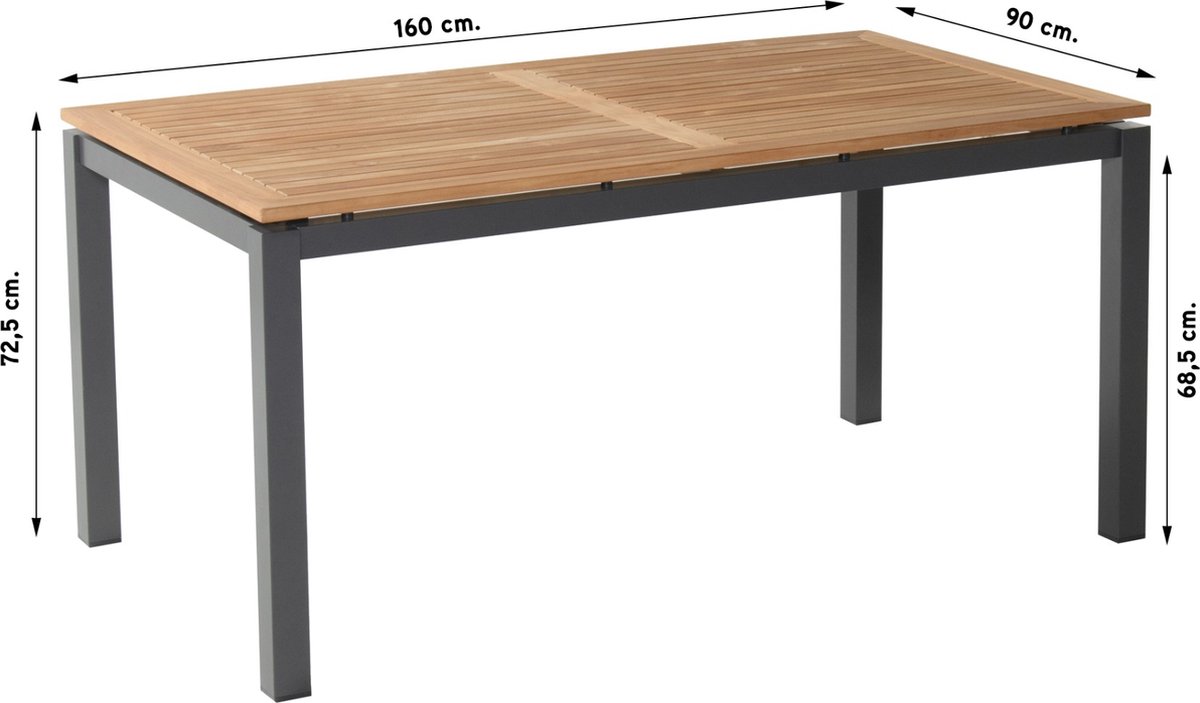Hartman tuinset Sonata tuintafel 160 cm. - Roma tuinstoelen – foto 2