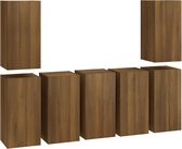 vidaXL-Tv-meubels-7-st-30,5x30x60-cm-bewerkt-hout-bruineikenkleurig