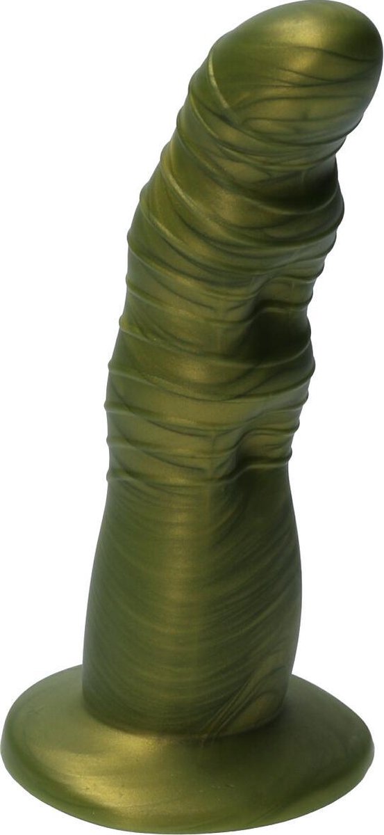 Goedkoopste Ylva & Dite - Rhea - Siliconen Dildo met zuignap - Made in Holland - Olijfgeel Metallic