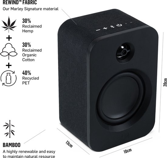 Marley Get Together Duo Bluetooth Speaker Draadloos - Boekenplank Speakers - Hifi speakers - Stereo Set - Home Audio - Limited Edition — afbeelding 2
