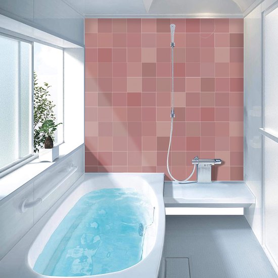 Ulticool Décoration Stickers carrelages - Rose Saumon Vieux Cuisine Pink - 15x15 cm - 15 pièces