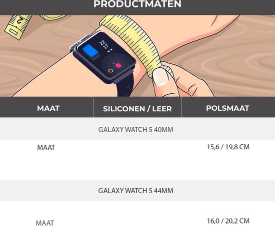 Strap-it Samsung Galaxy Watch 5 - Bracelet silicone / cuir 40mm (vert) - Bracelet silicone Galaxy Watch 5 40 mm - Incl. protection d'écran protecteur d'écran - Protecteur d'étui de protection d'étui - Étui rigide transparent à couverture complète