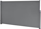Windscherm Brianna - Uittrekbare Zijluifel - 300x160 cm - Antraciet Medium Grijs - Staal en Stof
