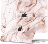 Lunso - Geschikt voor MacBook Air 15 inch (2023) - cover hoes - Marble Vera - Vereist model A2941