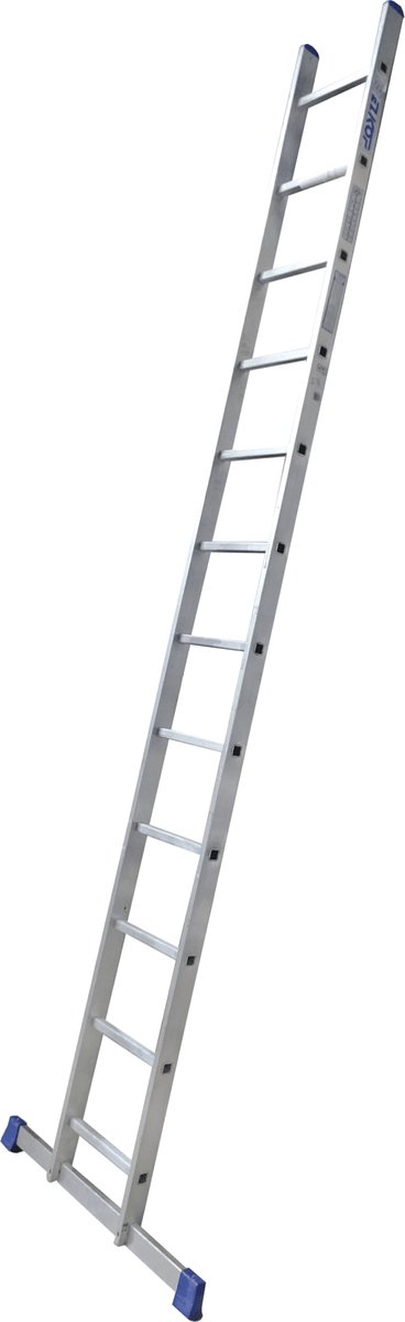 ALX enkele ladder - 12 treden - Werkhoogte 400cm - Aluminium