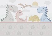 Wall Mural King - Papier Papier peint photo - Papiers Peints - Chambre d'Enfant - Dinosaures - Dinos - Papier peint vinyle - 152,5 x 104 cm