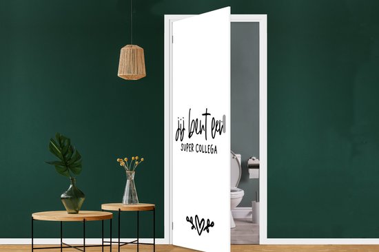 Autocollant de porte Collègue - Citations - Vous êtes un excellent collègue - Dictons - 95x235 cm - Poster de porte