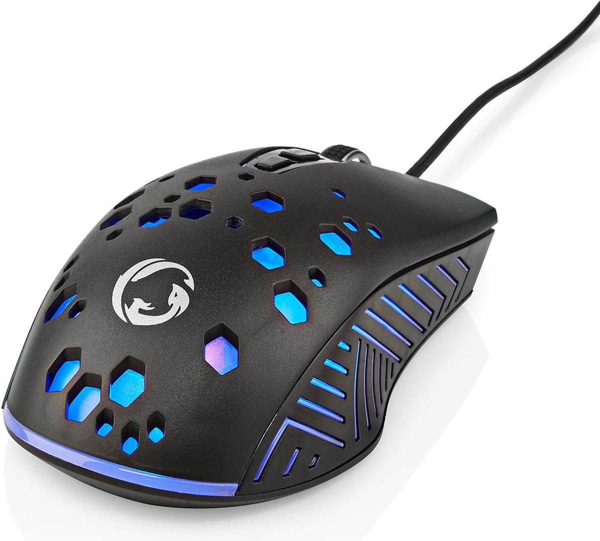 Nedis Gaming Muis – Bedraad – 7200 DPI – Optisch – RGB Verlichting – Ergonomisch – Zwart thumbnail 5
