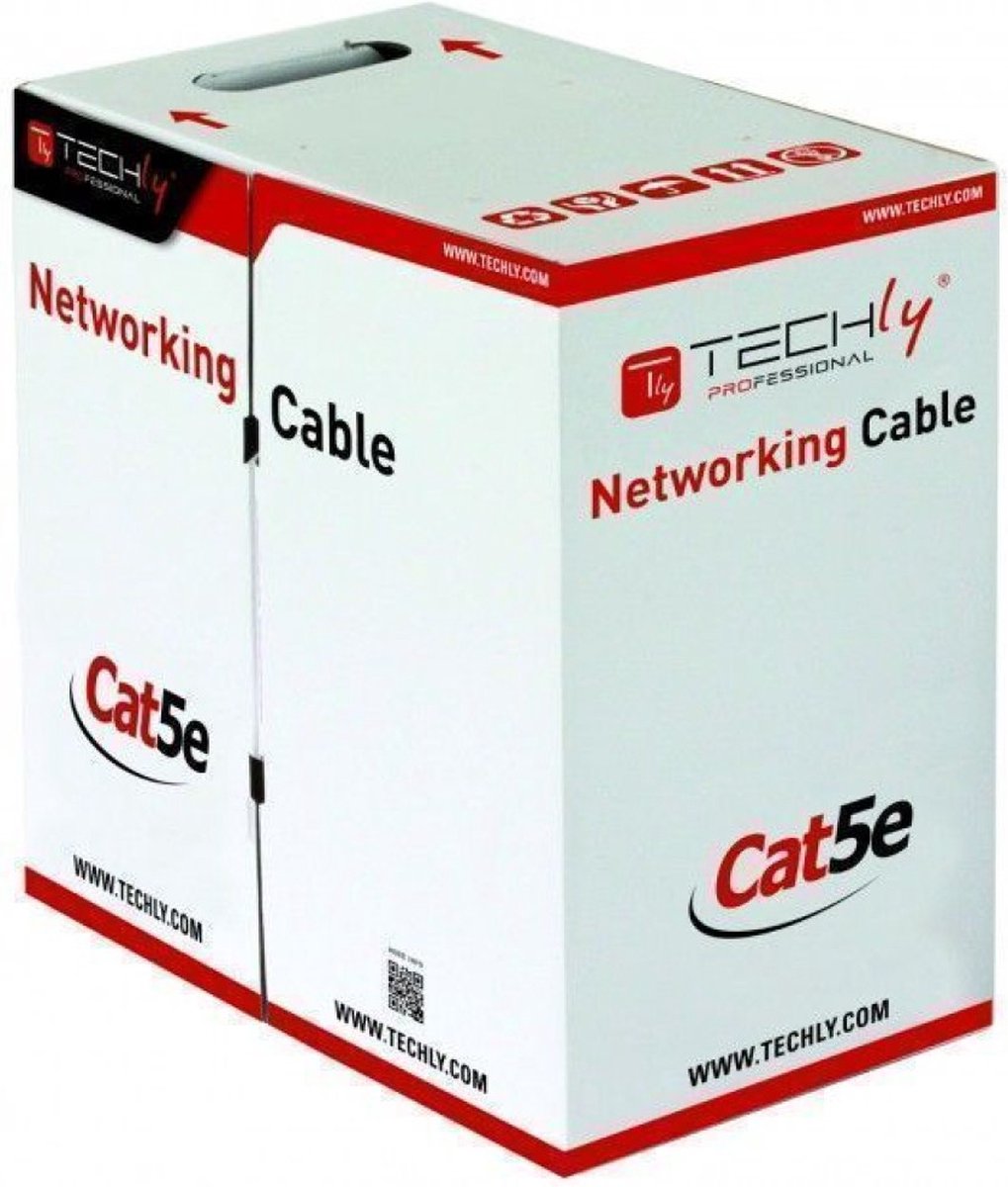 Techly ITP8-RIS-0305LO netwerkkabel Zwart 305 m Cat5e F/UTP (FTP)