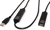 Value 12991111 30m USB A USB A Mâle Femelle Noir Câble USB