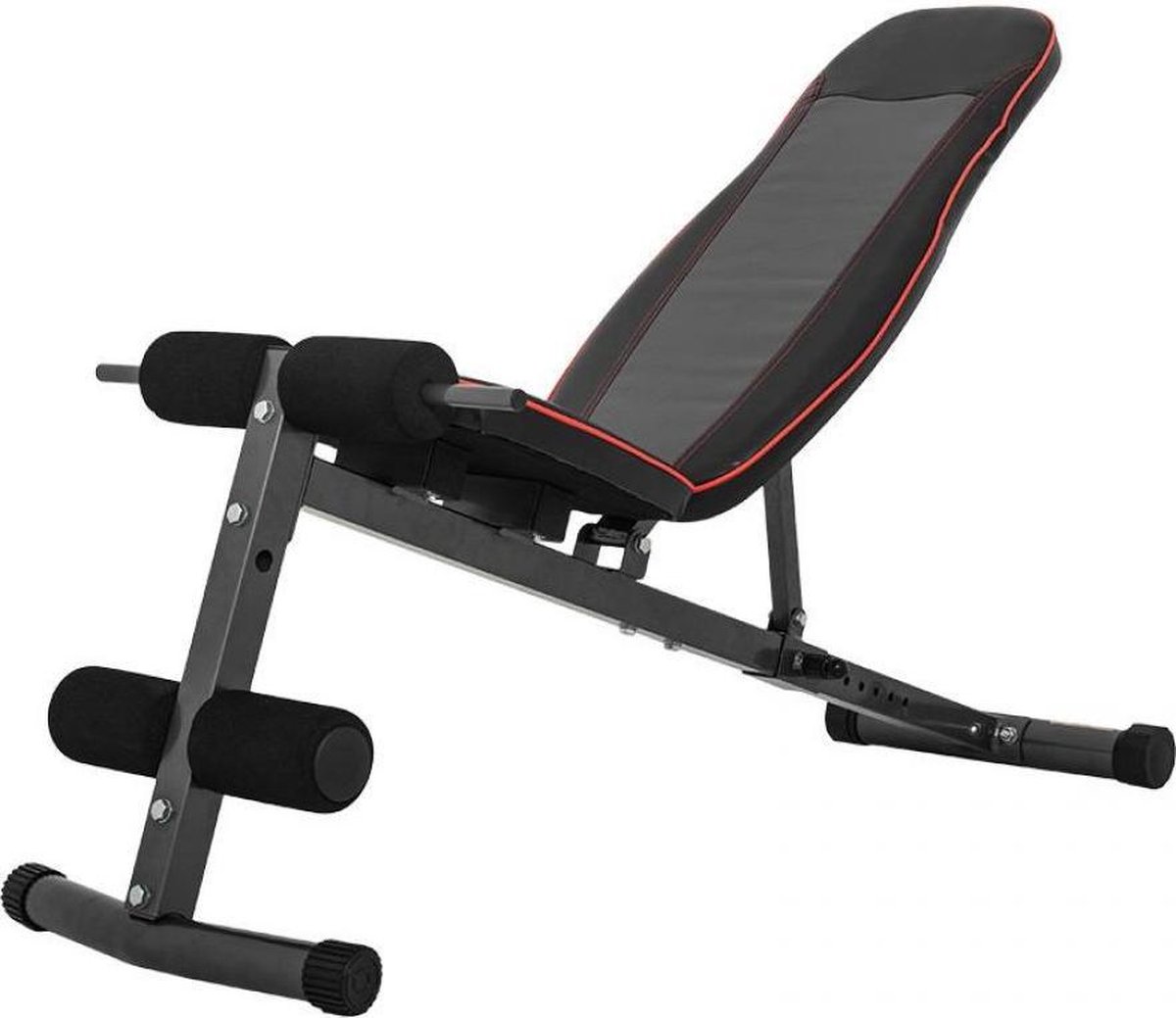 Gorilla Sports Buikspierbank - Halterbank - Fitnessbank - Verstelbaar - Sit up bank