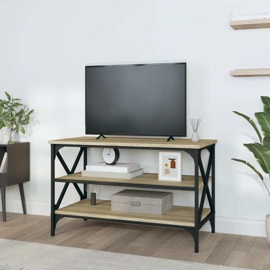 vidaXL-Tv-meubel-80x40x50-cm-bewerkt-hout-sonoma-eikenkleurig
