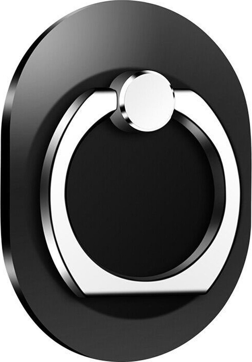 Mobigear Telefoon Ring | Mobigear Oval - Zwart Universeel