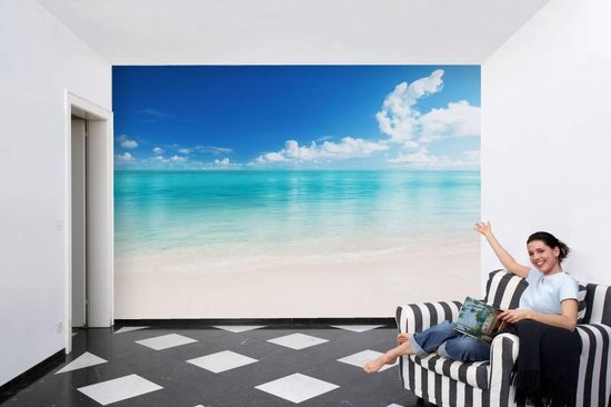Fotobehang The Beach - 366 x 254 cm - Multi - fotobehang