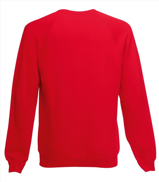 Fruit Of The Loom Men's Raglan Sweatshirt - Red, X-Large, 80% Cotton 20% Polyester