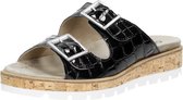 Choizz - Comfortabele Dames Sandalen  - Zwart Croco Lak