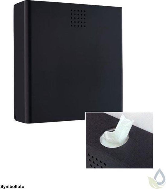 Black Aluminium sanitary napkin disposal bin with integrated bag
