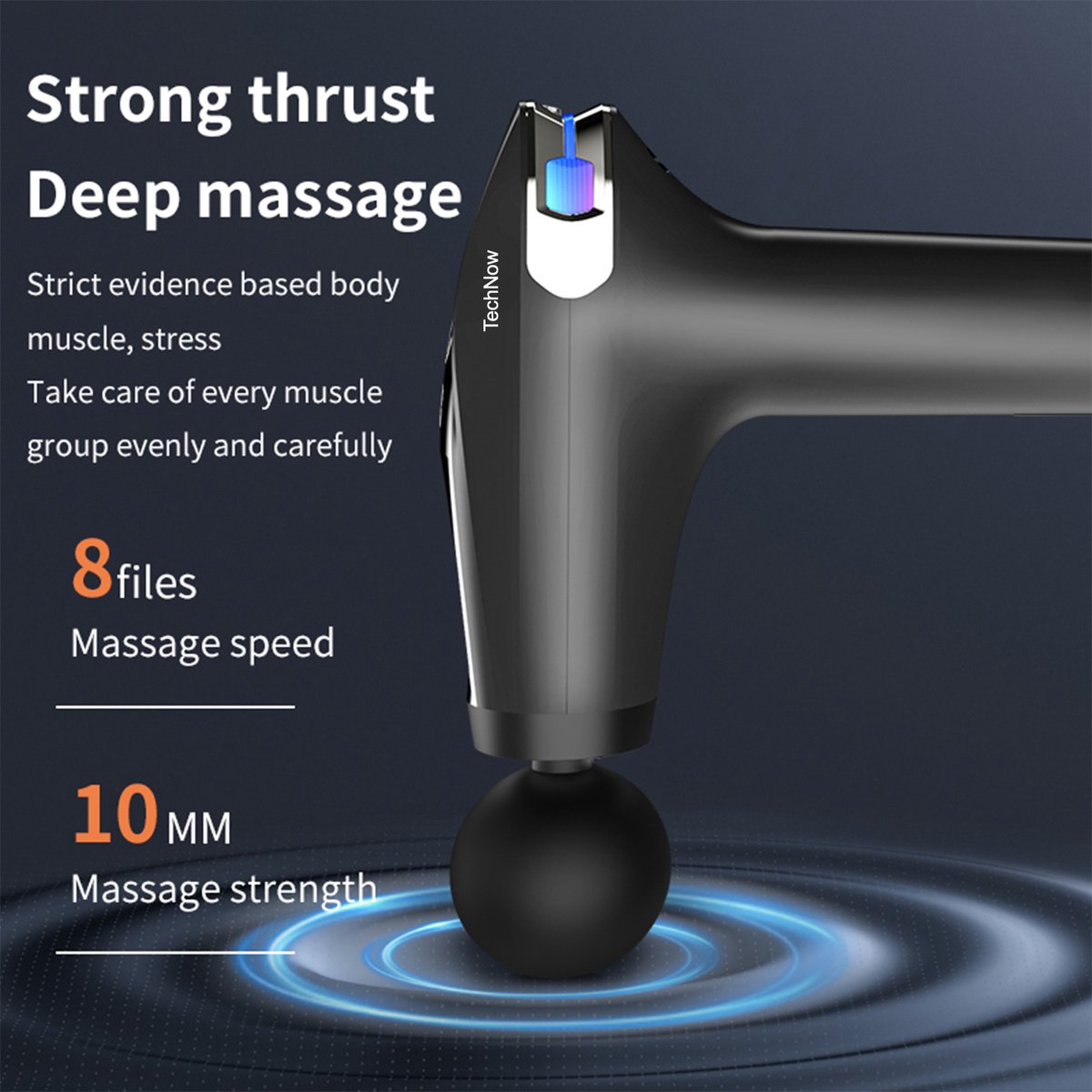 Afbeelding 2 van Massage Gun ExtendGun met Verlengbare Arm - Professioneel Massage Apparaat Pistool met 4 Massagekoppen - Zwart