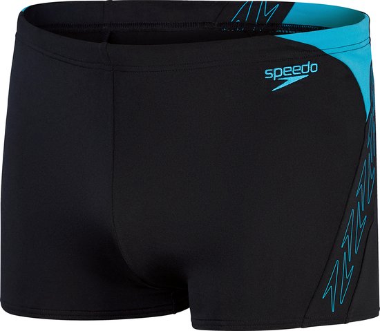 Speedo Hyper Boom Splice Aquashort Zwart/Blauw Heren Sportzwembroek - Maat 5