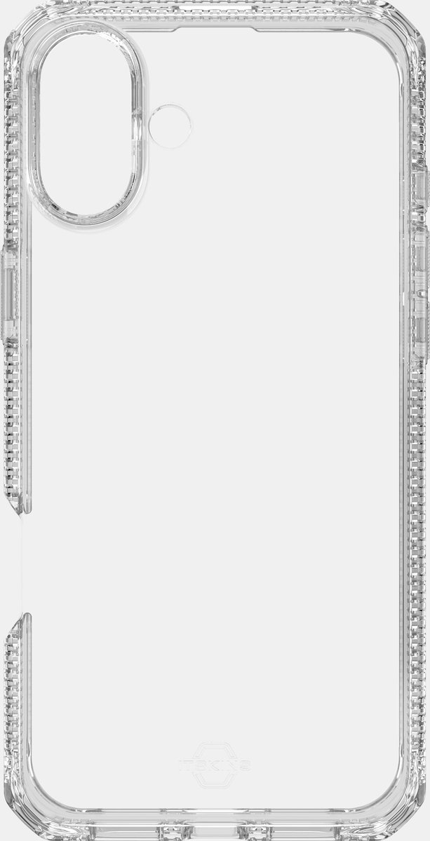ITSKINS Doorzichtig Hoesje geschikt voor Apple iPhone 16 Plus Telefoonhoesje Flexibel TPU | ITSKINS Level 2 SpectrumClear R Backcover Shockproof | Doorzichtig Telefoonhoesje iPhone 16 Plus | Schokbestendig iPhone 16 Plus Telefoonhoesje | Anti Shock