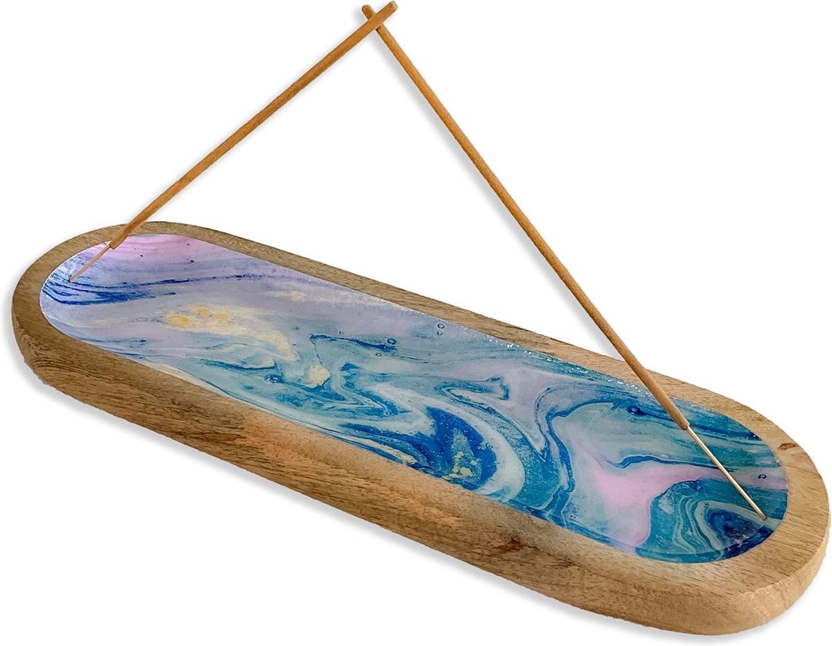 Wierookhouder - Moderne houten wierookasvanger voor stokjes en bakjes