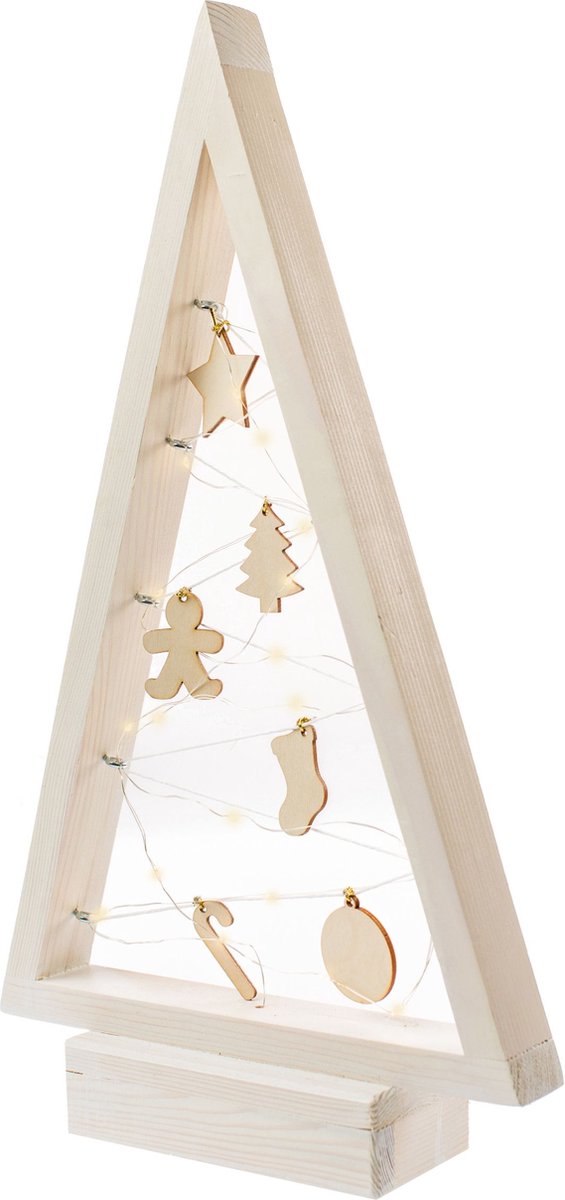 Houten Kerstboomframe 60 cm wit