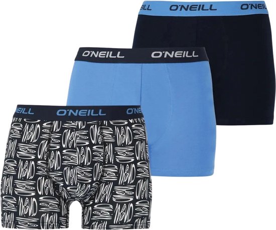 O'Neill Heren boxershort Uni Sport Boxer M L XL XXL 95% katoen heren onderbroek zonder gulp verpakking van 3 stuks zwart rood blauw, donkergrijs zwart (7005p), L O'Neill Heren boxershort Uni Sport Boxer M L XL XXL 95% katoen heren onderbroek zonder gulp verpakking van 3 stuks zwart rood blauw, donkergrijs zwart (7005p), L