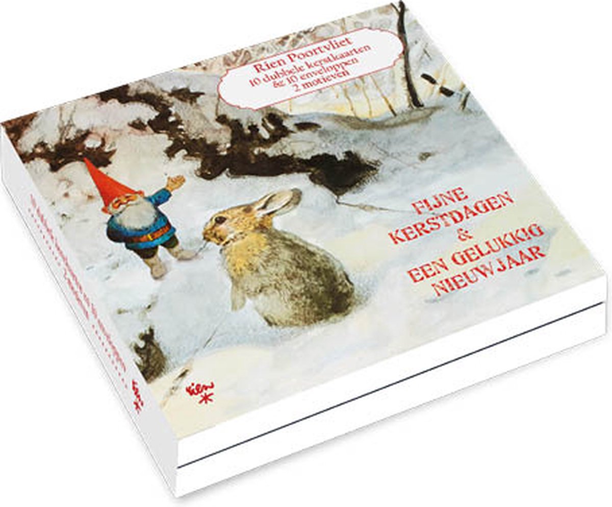 Rien Poortvliet Kabouter kerstkaartenmapje - Konijn - Skie�n