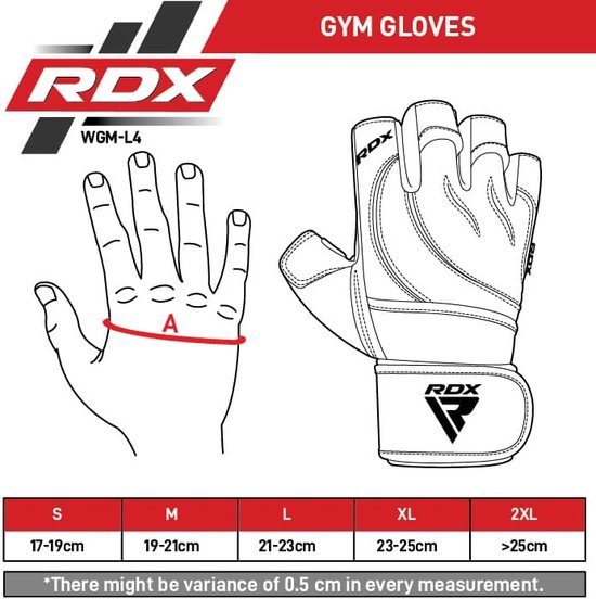 RDX Sports L4 Gants de fitness - Grijs - Taille : S
