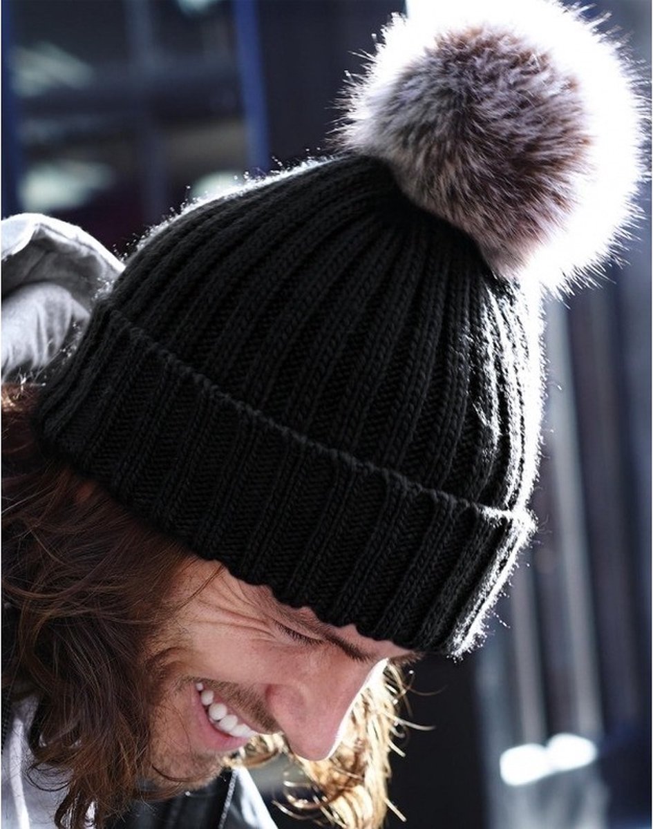 Bonnet Femme Hiver Avec Pompon - Doublure Polaire Chaude - Bonnet Tricoté Élégant Et Confortable - Accessoire Chaud Pour Froid - 10