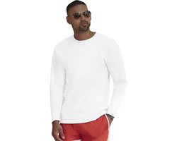 Fruit of the Loom t-shirt lange mouwen - heren - wit - katoen - regular fit - ronde hals XL