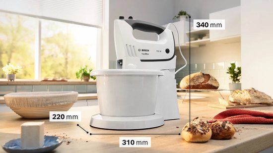 Bosch MFQ37490 mixer Handmixer 750 W Grijs, Wit van Merkloos — afbeelding 4