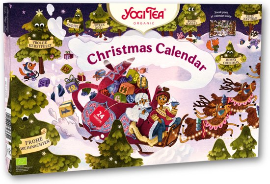 Foto: Yogi tea adventskalender 2024 24 biologische theesoorten voor elke dag van de advent het perfecte kerstcadeau