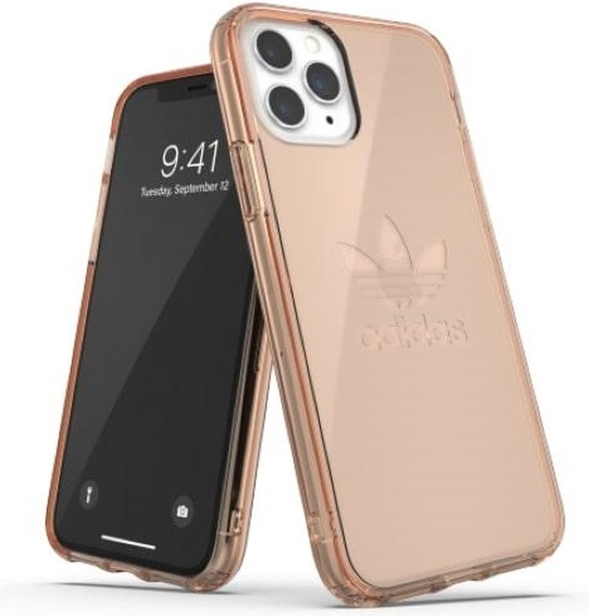 adidas OR Protective Clear Case Big Logo FW19 for iPhone 11 Pro rose gold col.