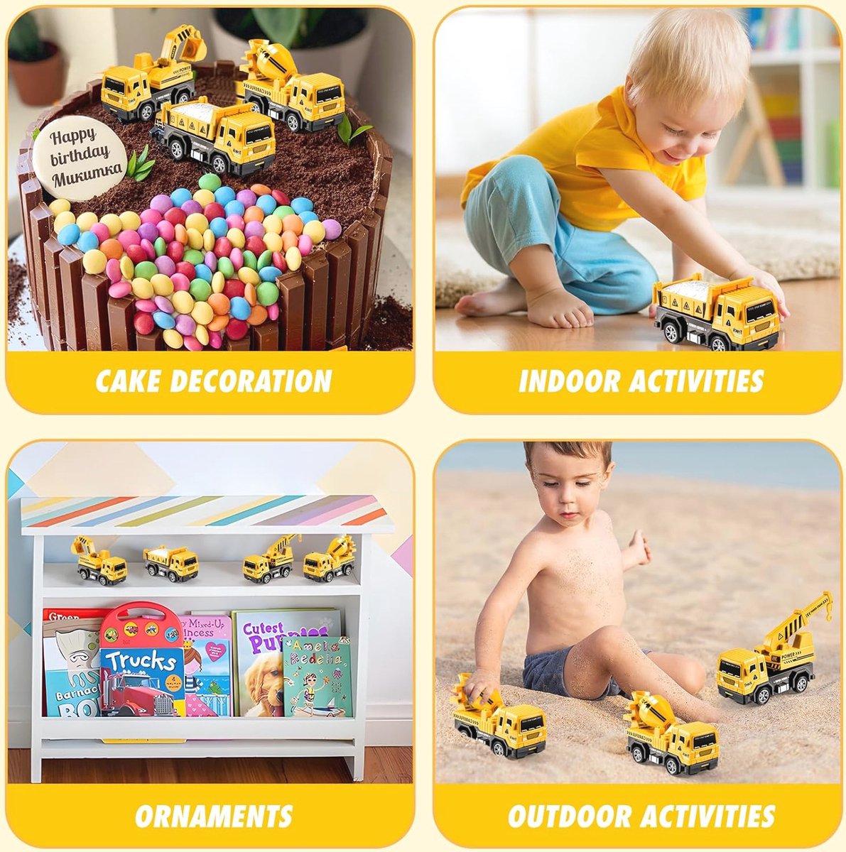 Jouet de Camion pour Enfant 1 2 3 Ans, 7-en-1 Camion Jouet Enfant Cadeau