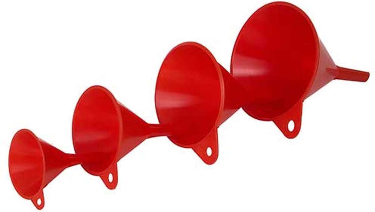 Trechterset rood ?60mm/ 80mm/ 100mm/ 120mm