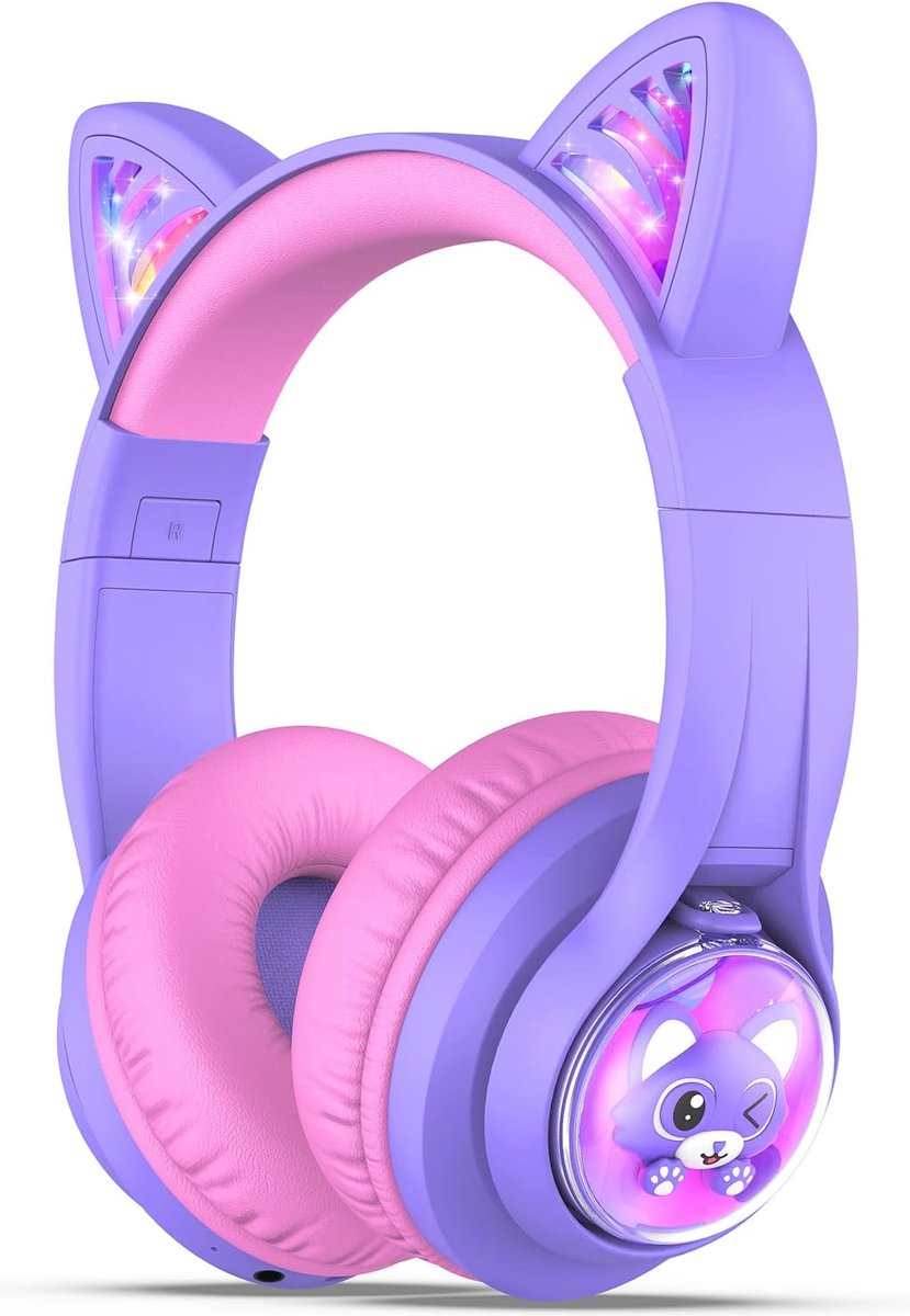 Bluetooth Hoofdtelefoon voor Kinderen met Volumeregelaar - Verstelbaar en Comfortabel - Ideaal voor School, Tablet, Mobiele Telefoon en TV