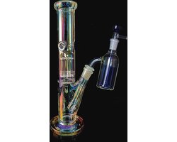 Glazen Percolator Bong met Honingraat - Grote Waterpijp met Ijsfunctie