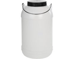 CM Jerrycan container voor vloeistof/voedsel/wecken - 5 liter - Kunststof - met draaidop - 16 x 30 cm - camping - opslag - rond