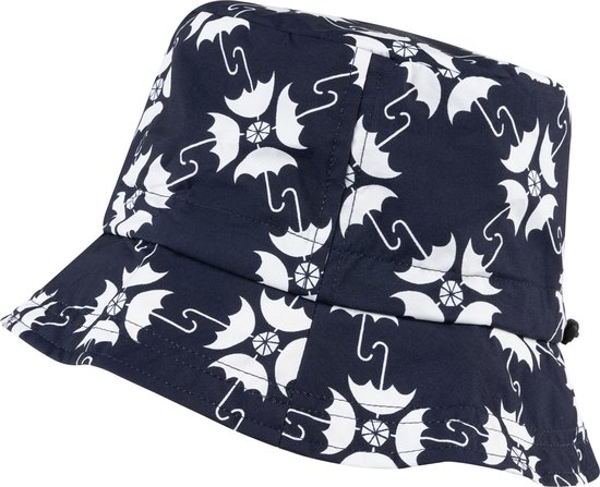 Regenhoedje blauw wit