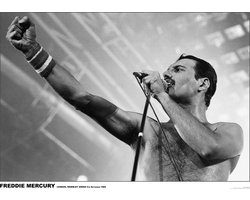 Queen Freddie Mercury - Wembley Arena, London 1984 Unisex Poster - meerkleurig - Standard