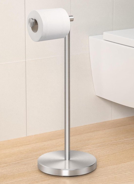 Minismus Staande Toiletrolhouder Zwart Wc Rolhouder Voor 5 Rollen Met Klikmechanisme Toiletrolhouders Vrijstaand En Stabiel 1700357487