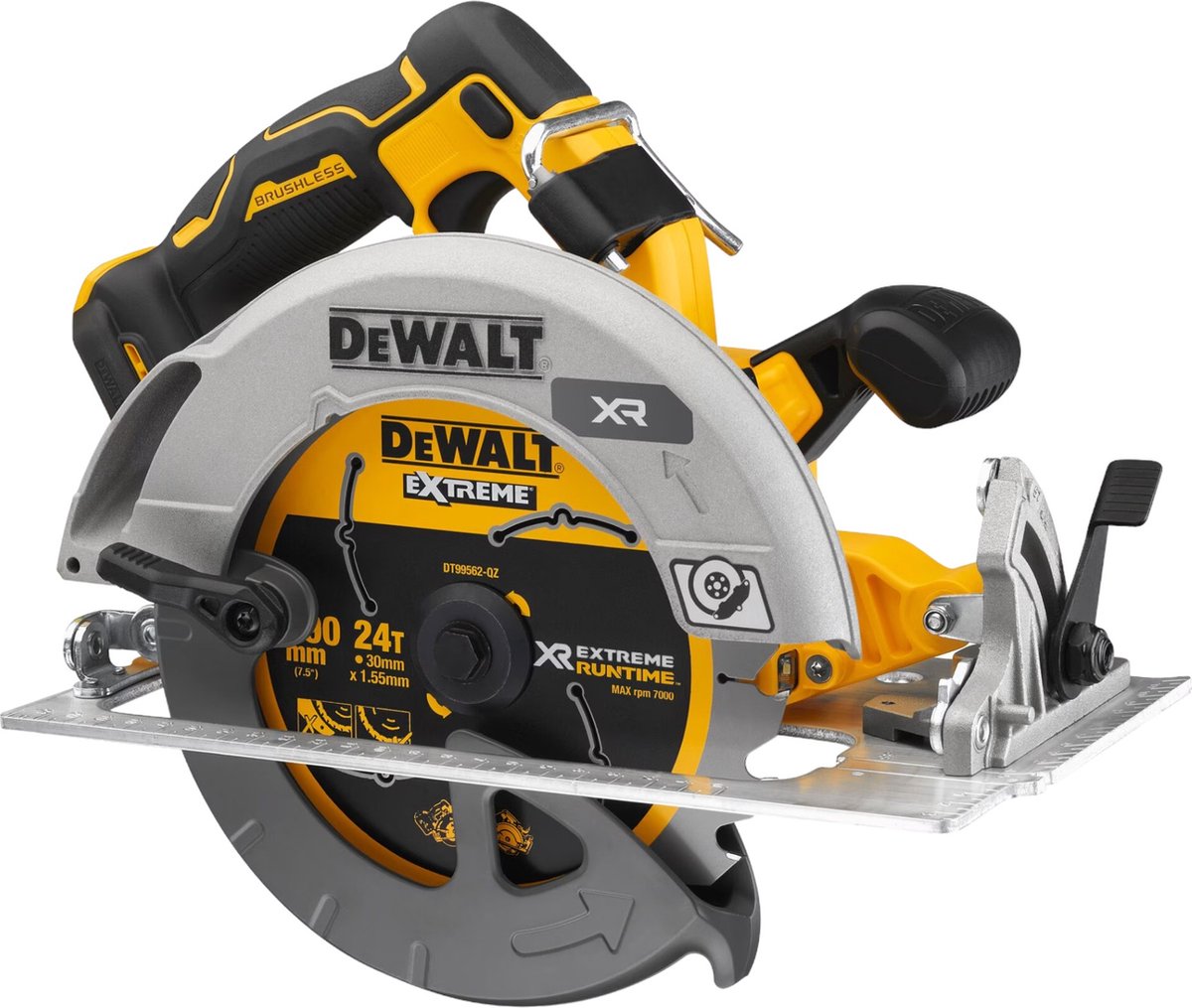 DeWalt DCS 573 N Accucirkelzaag 18 V 190 x 30 mm Brushless Solo - zonder accu, zonder oplader