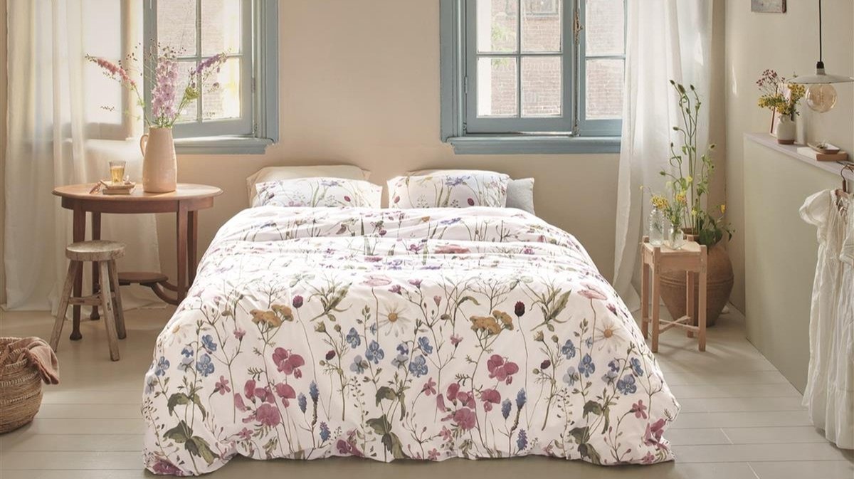 Ariadne at Home Dekbedovertrek Bloom - 260 x 200/220 cm - white