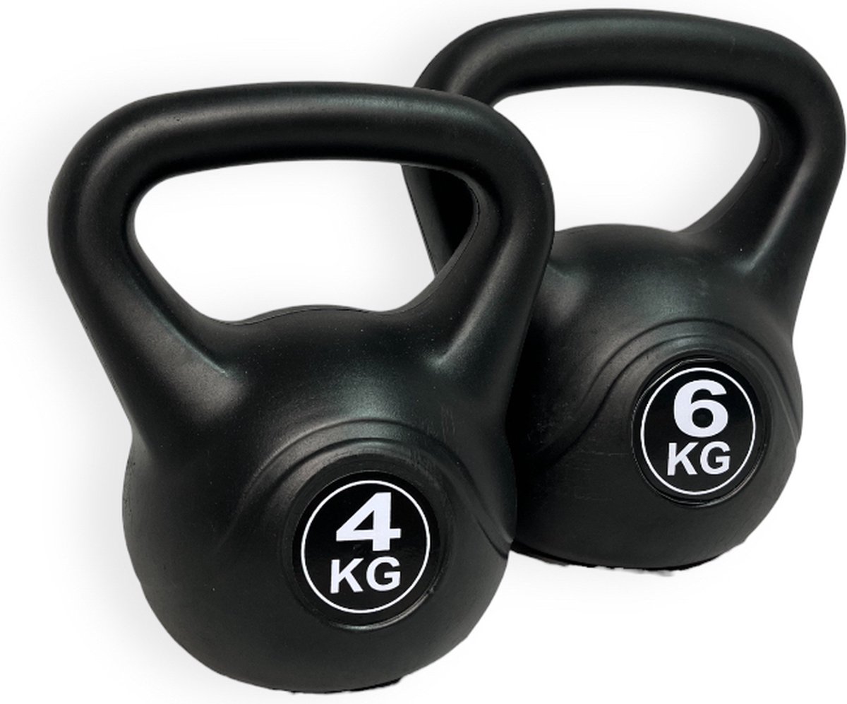 Padisport Kettlebell Set 4 En 6 Kg - Kettlebell Set - Kettlebell 4 Kg - Kettlebell 6 Kg - Kettlebell - Kettlebells - Fitness Gewichten Kettlebell